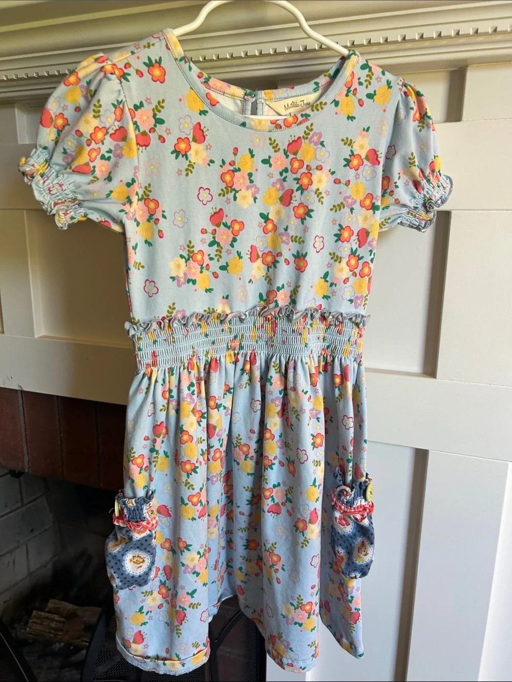 Matilda Jane Size 6 EUC Blue Floral Dress
